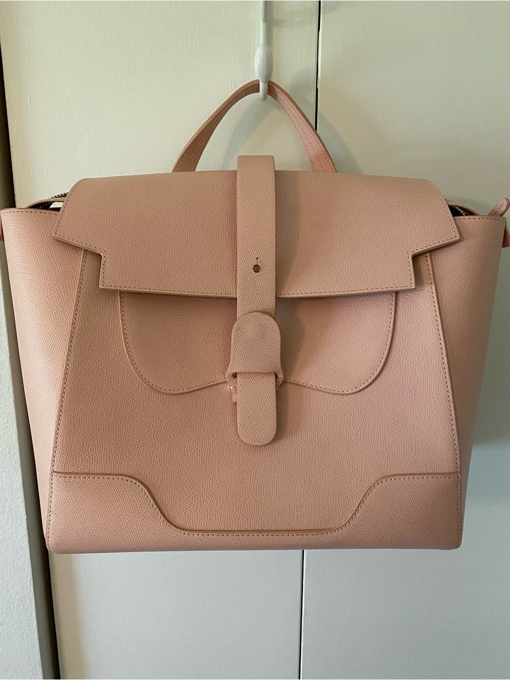 Senreve - Maestra - Blush Pink Pebbled Leather Top-Handled